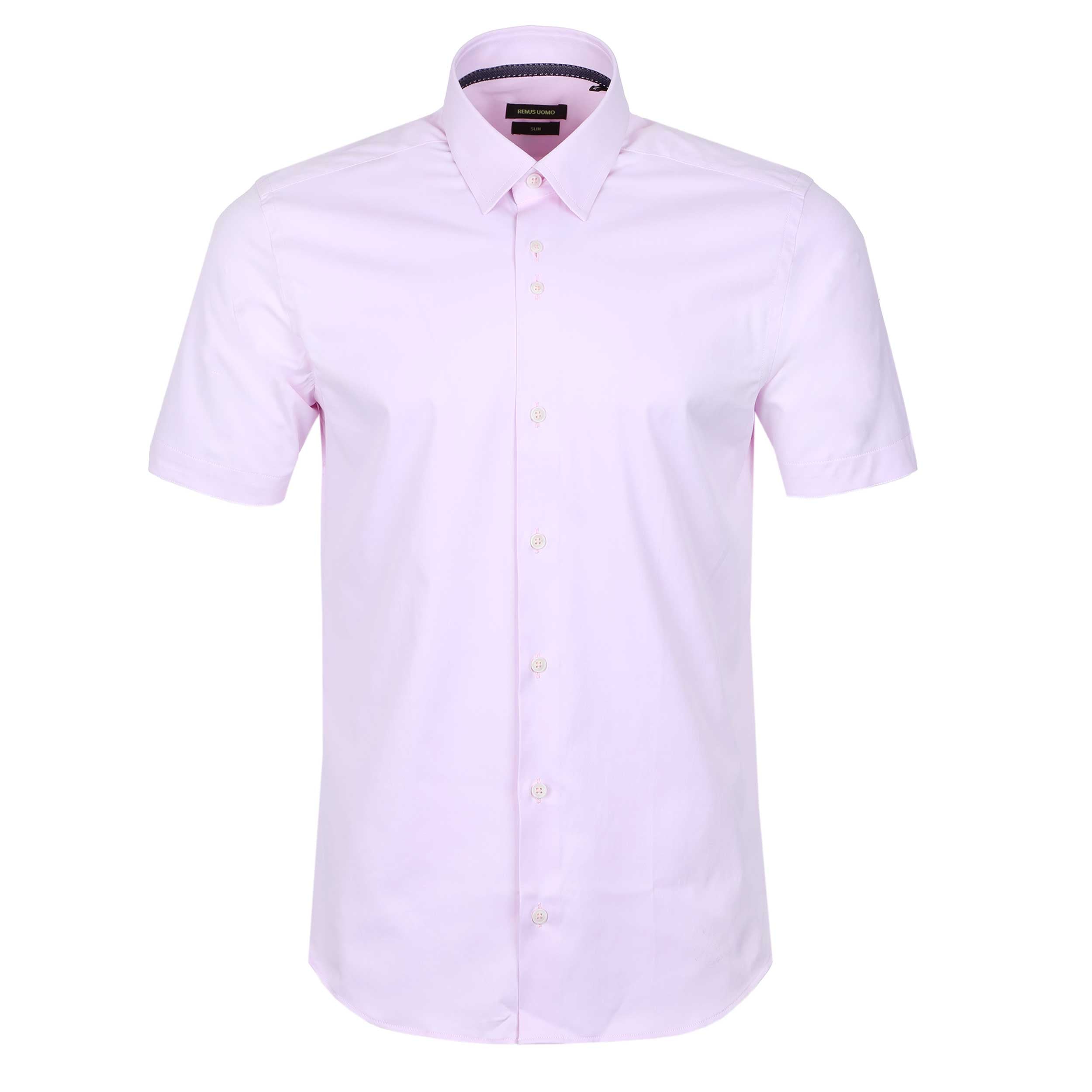 Remus Uomo 2 Way Stretch SS Shirt in Pink