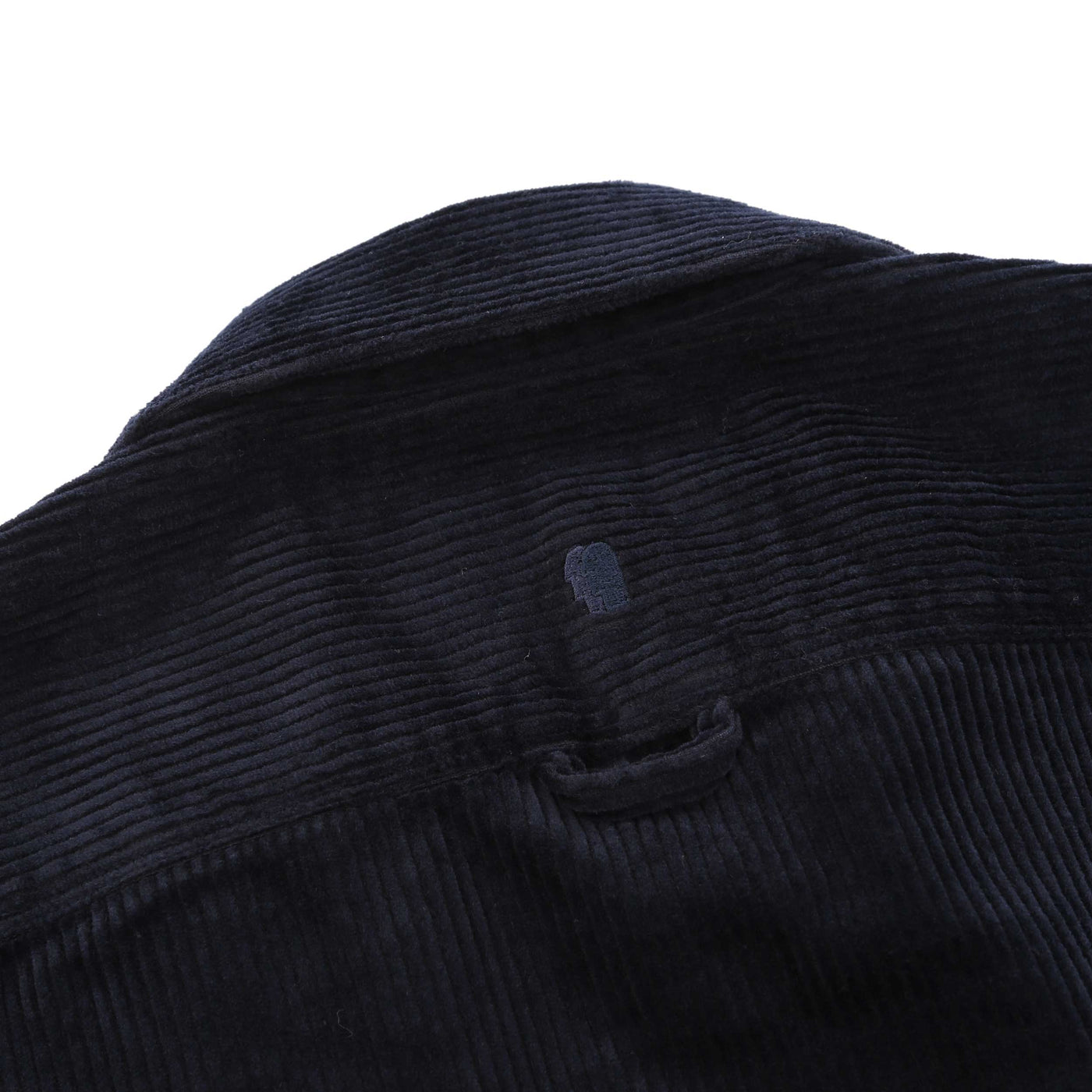 Remus Uomo Cord Shacket Overshirt in Navy Nape Logo