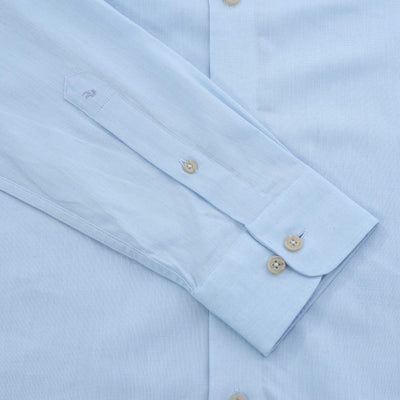 Remus Uomo Frank Linen Shirt in Sky Blue Cuff