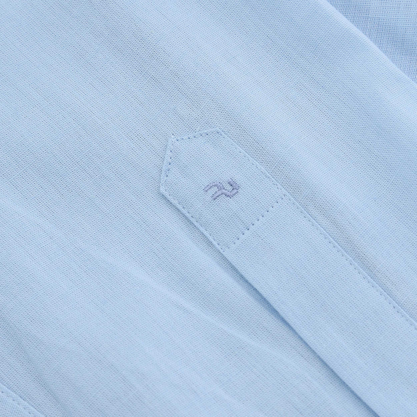 Remus Uomo Frank Linen Shirt in Sky Blue Logo