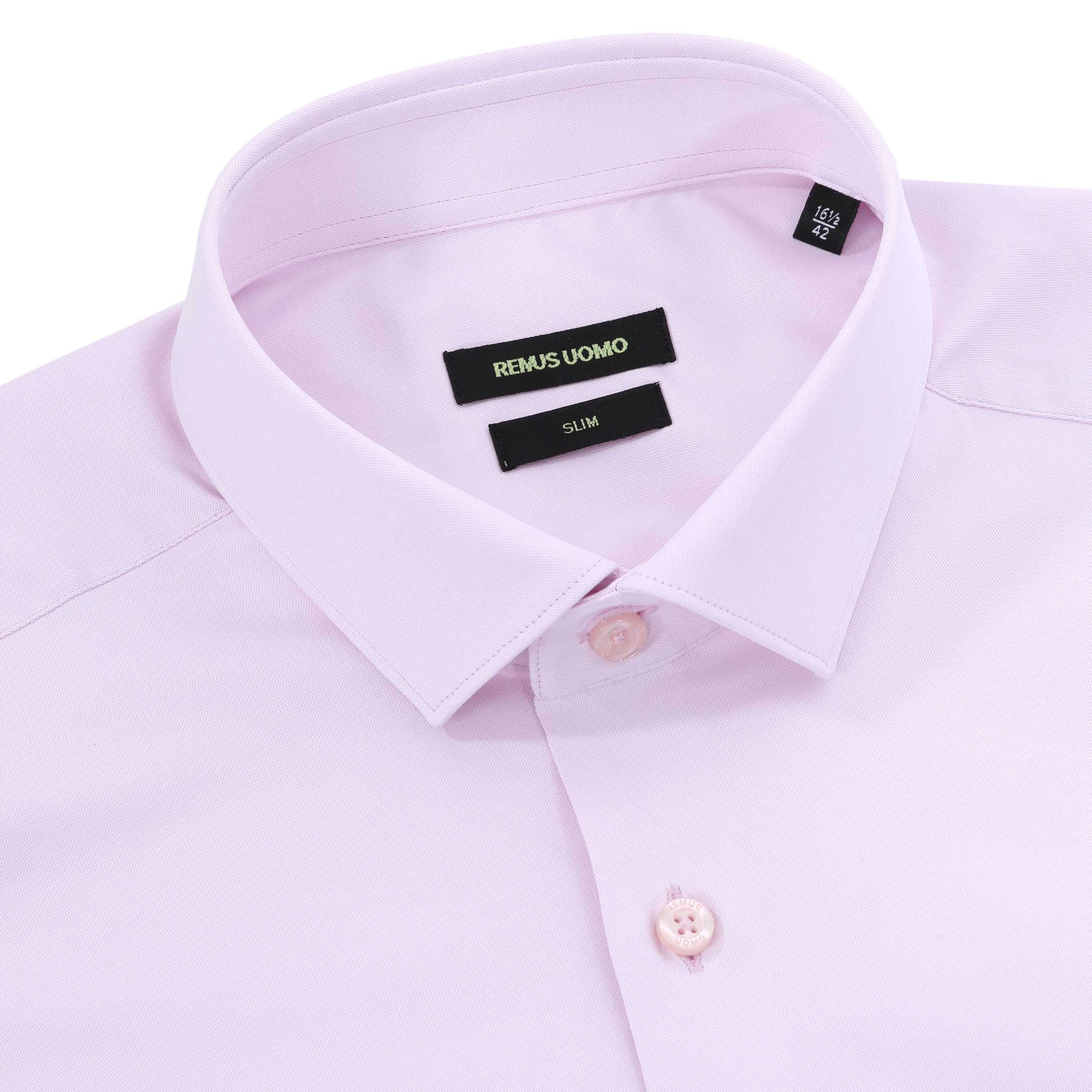 Remus Uomo Kirk Jersey Shirt in Pink Collar