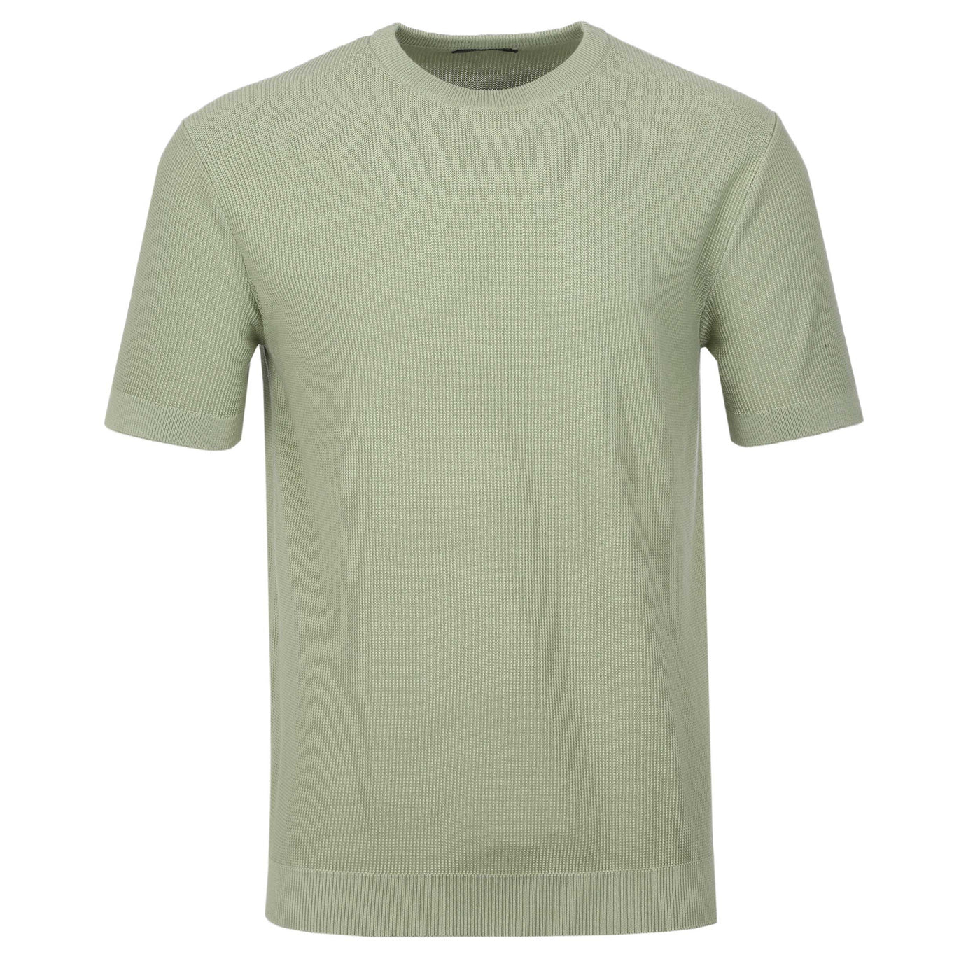 Remus Uomo Knitted T Shirt in Mint Green