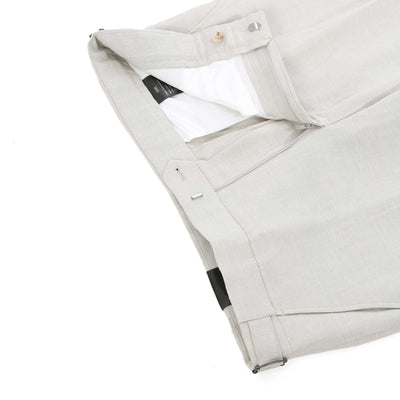 Remus Uomo Massa Linen Trouser in Natural Fly