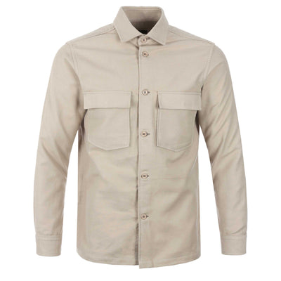 Remus Uomo Moleskin Overshirt in Beige