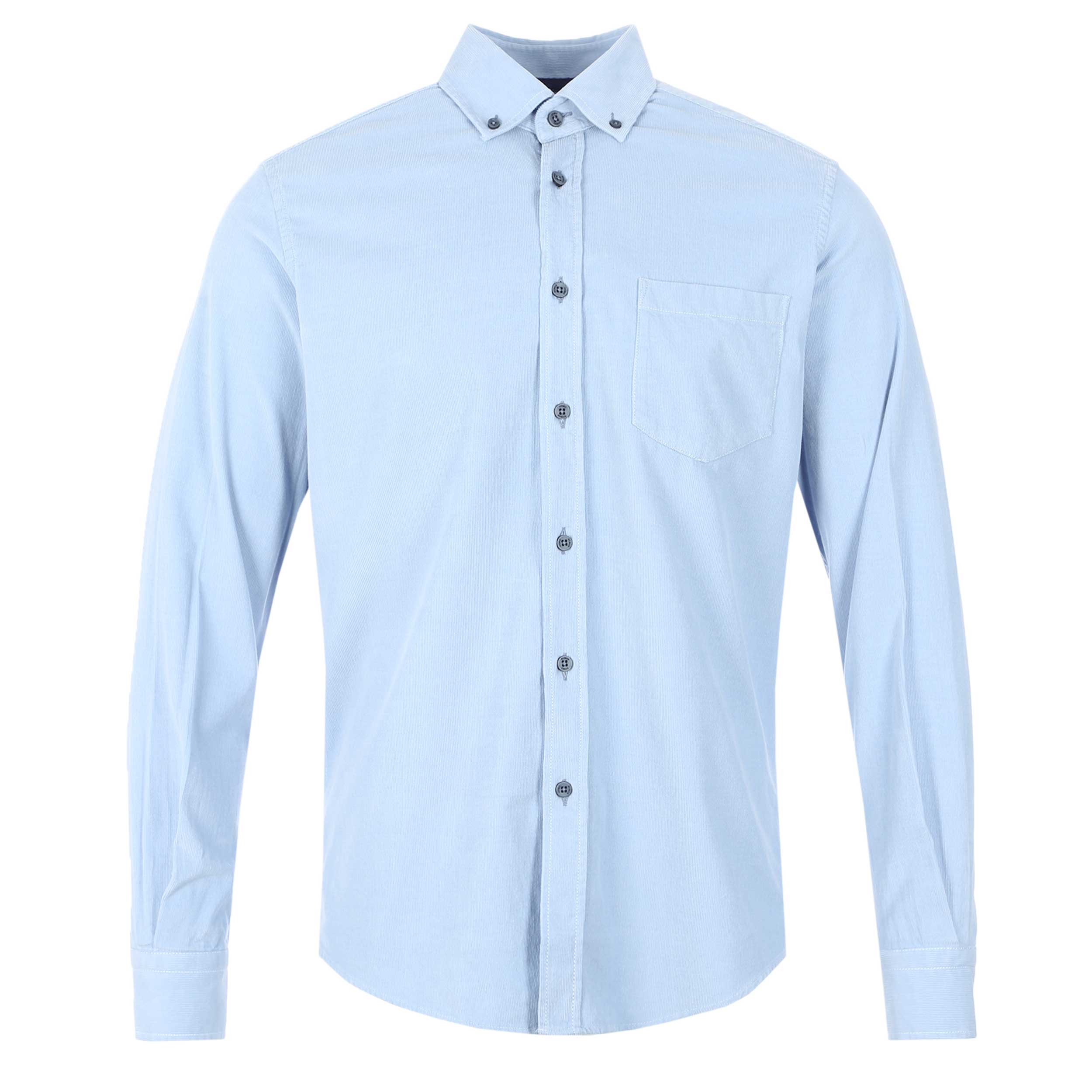 Remus Uomo Needle Cord Shirt in Sky Blue