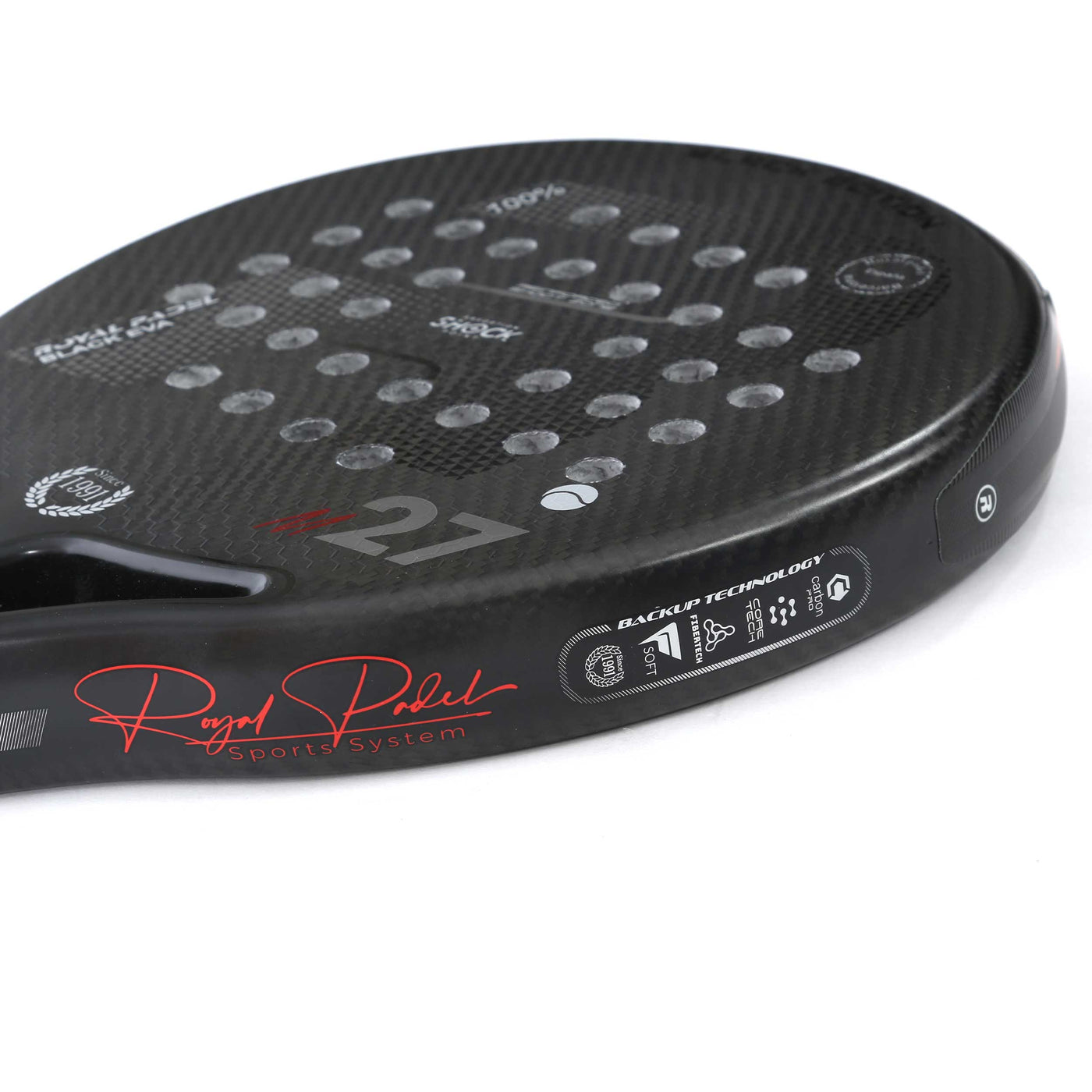 Royal Padel M27 Black Carbon Exclusive Racquet Side