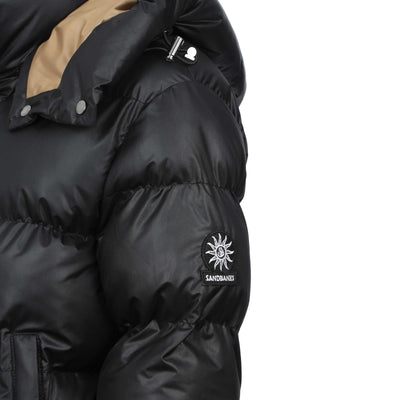 Sandbanks Aurora Puffer Ladies Jacket in Black Logo