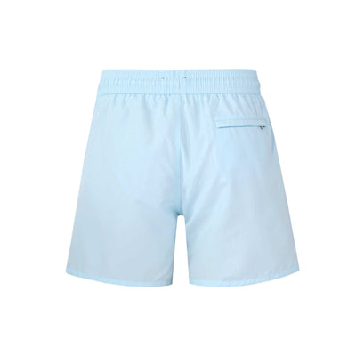 Sandbanks Badge Logo Swim Shorts in Crystal Blue Back