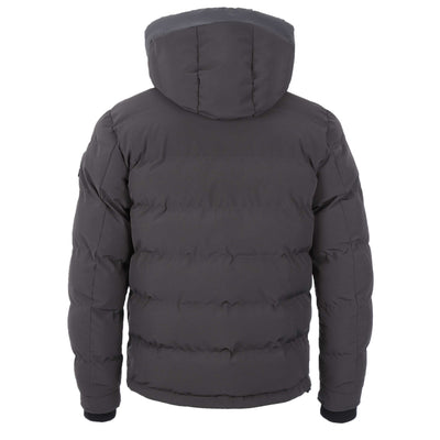 Sandbanks Banks Puffer Jacket in Charcoal Back