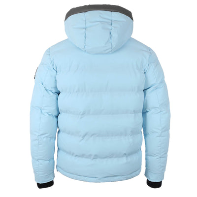 Sandbanks Banks Puffer Jacket in Crystal Blue Back