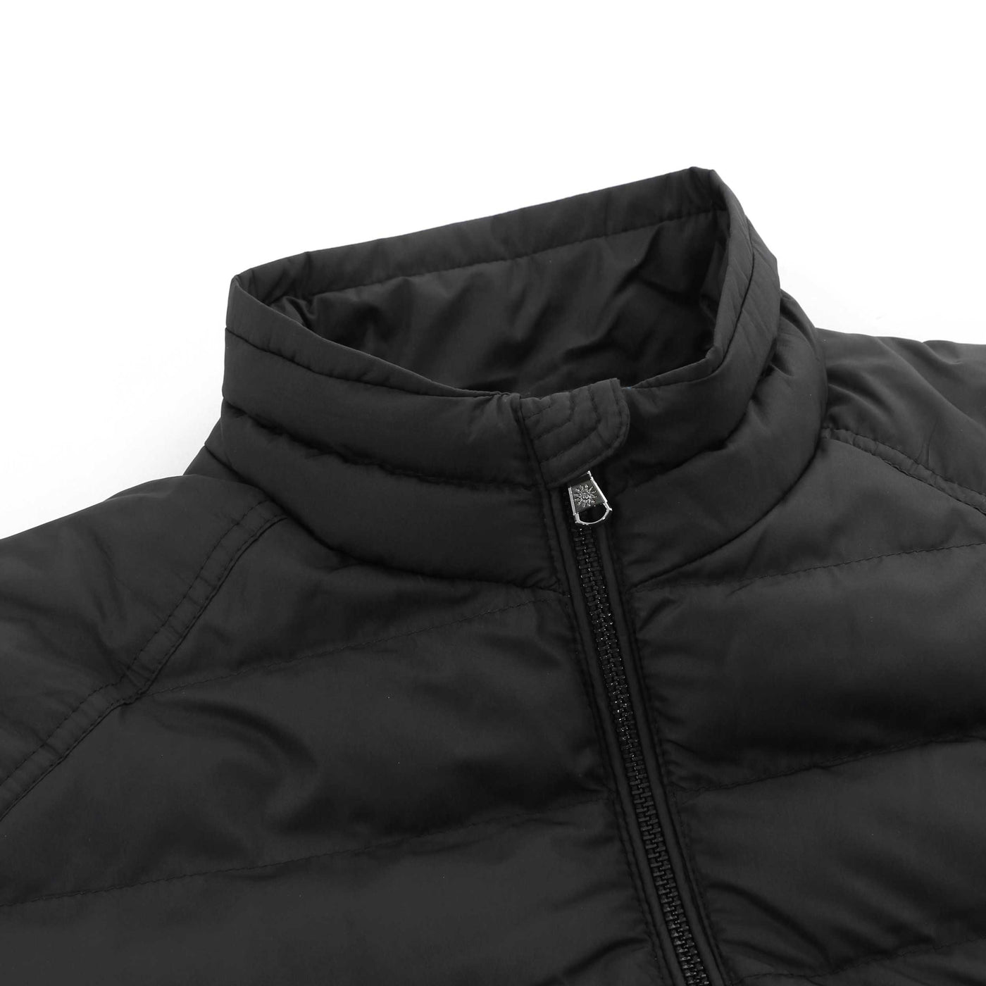 Sandbanks Biker Micro Puffer Jacket in Black