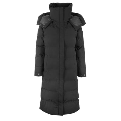 Sandbanks Haven Oversized Long Puffer Ladies Jacket in Black