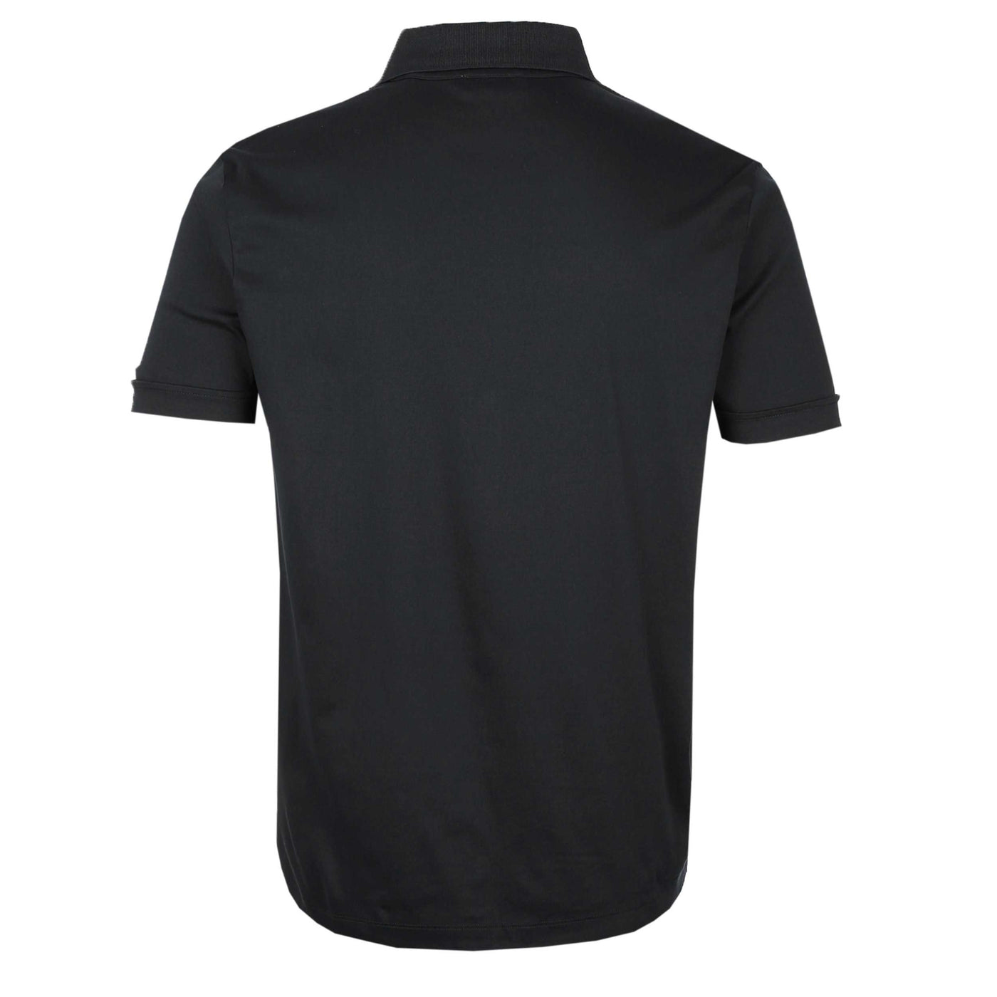 Sandbanks Interlock Full Button Polo Shirt in Black Back