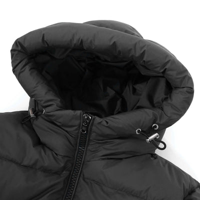 Sandbanks Ravine Mid Puffer Jacket in Black Hood