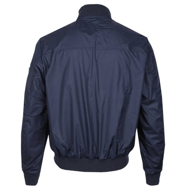 Sandbanks Reversible Nylon Funnel Bomber Jacket in Navy Back