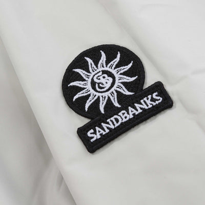 Sandbanks Reversible Nylon Funnel Bomber Jacket in Navy Logo