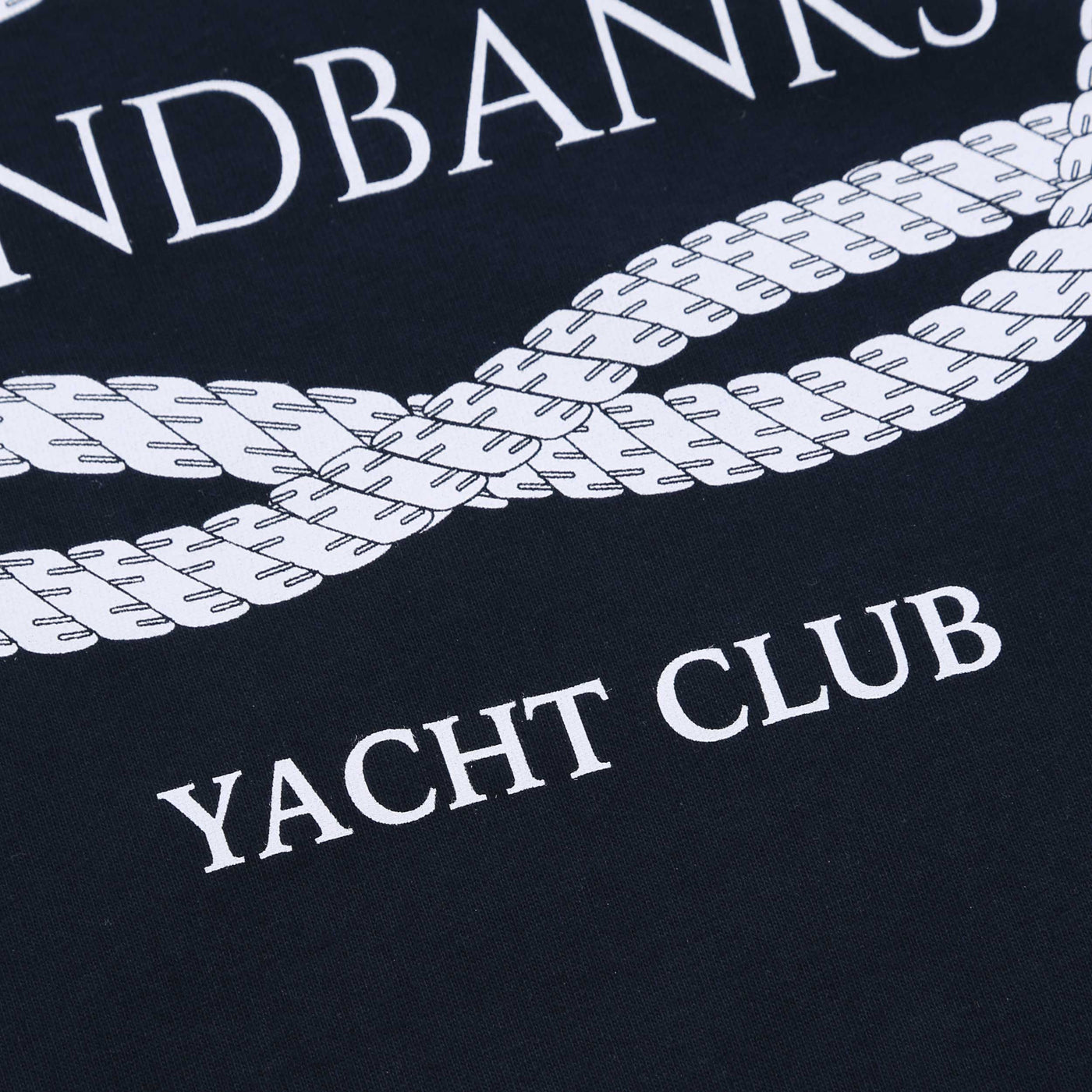 Sandbanks Yacht Club T Shirt in Navy Back Print