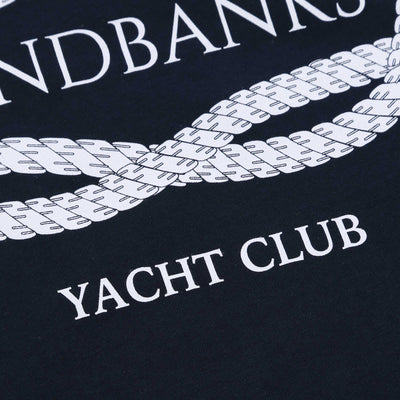 Sandbanks Yacht Club T Shirt in Navy Back Print