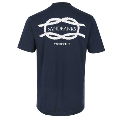 Sandbanks Yacht Club T Shirt in Navy Back