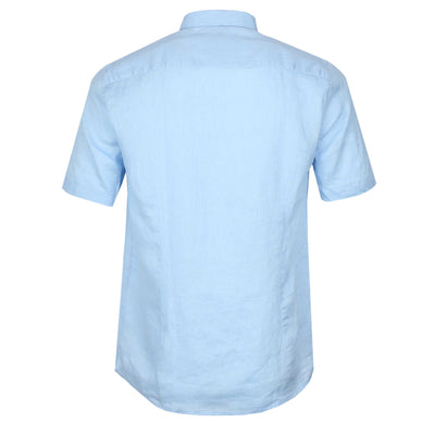 Seinse Basic Linen SS Shirt in Sky Blue Back