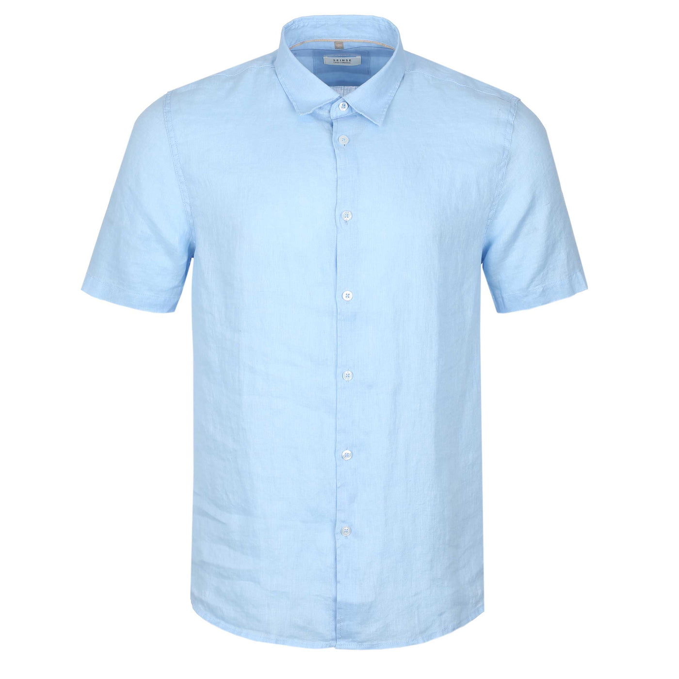 Seinse Basic Linen SS Shirt in Sky Blue