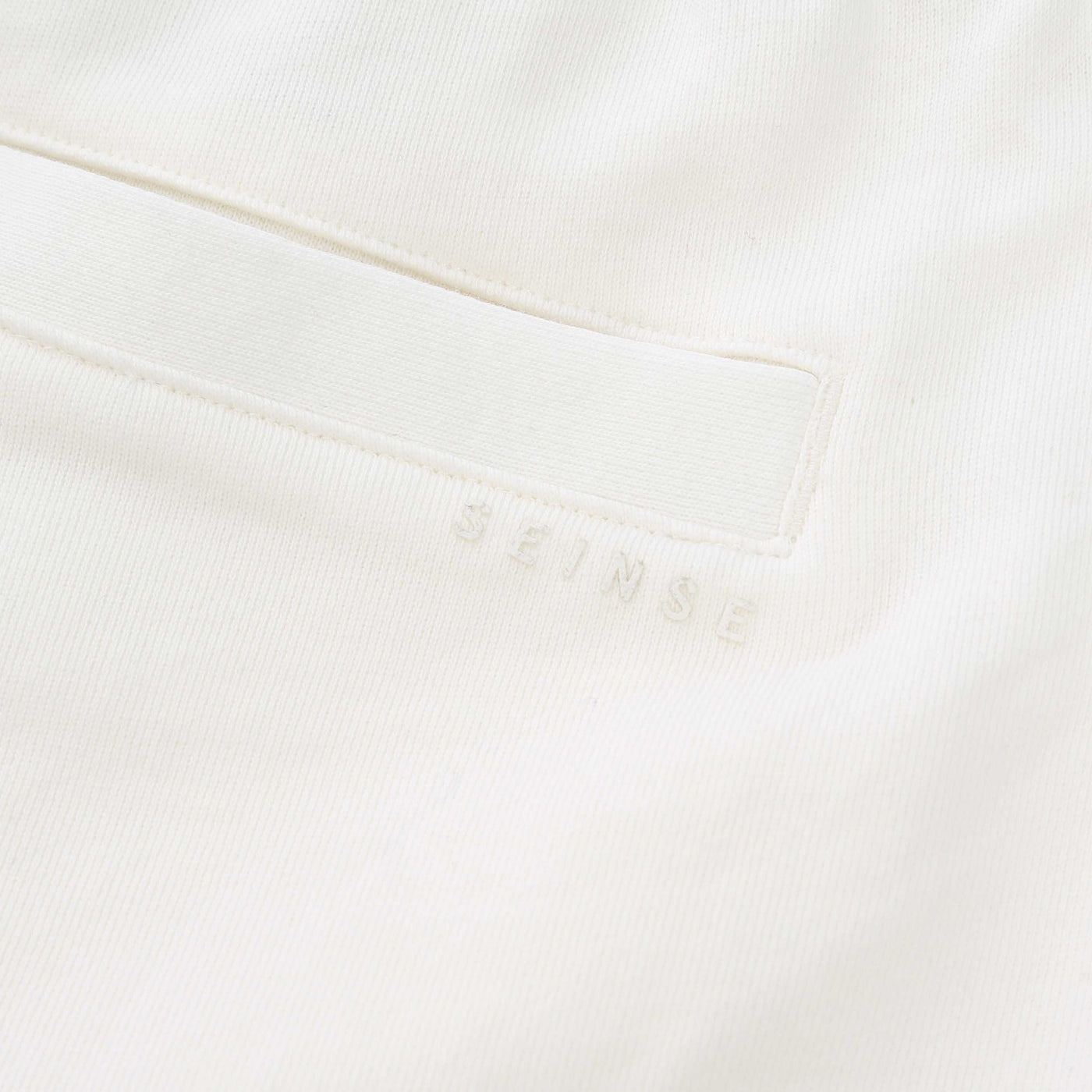 Seinse Basic Sweat Short in Off White Logo