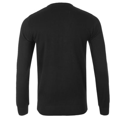 Seinse Pattern Crew Neck Knitwear in Black Back