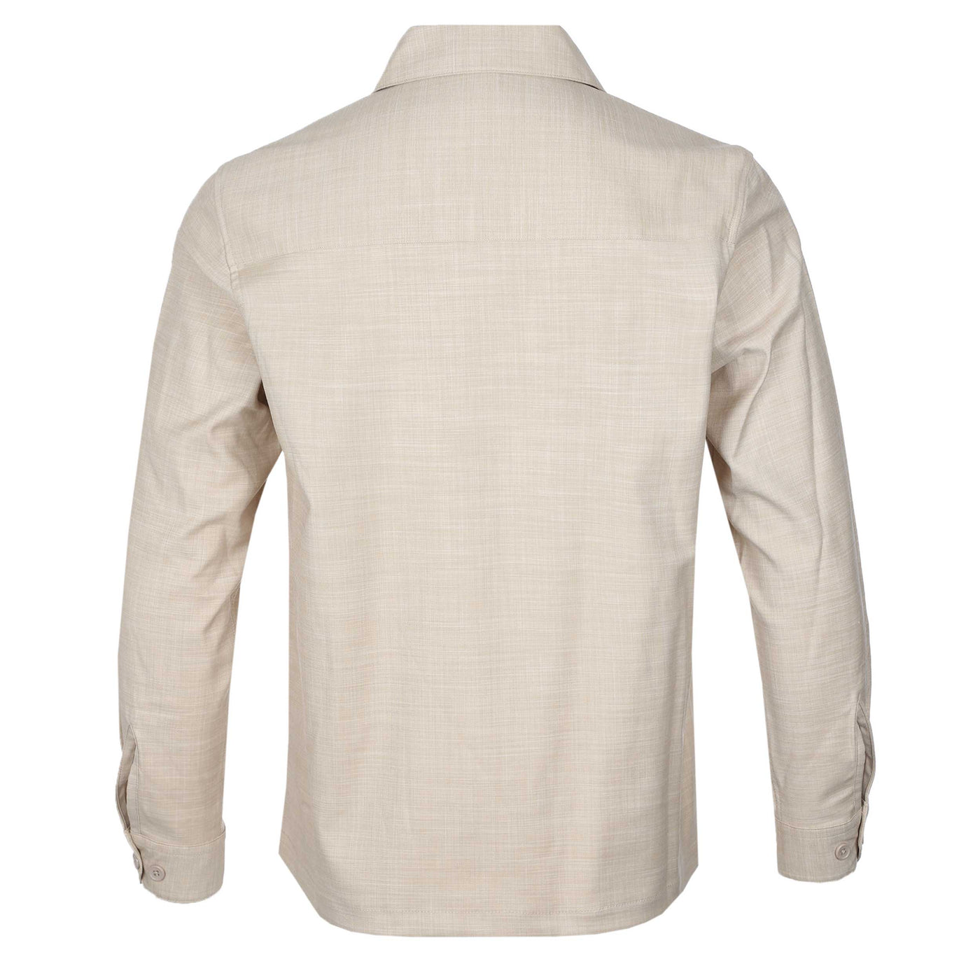 Seinse Stretch Overshirt in Beige Back