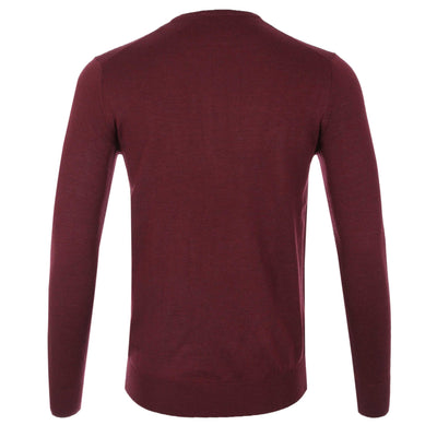 Thomas Maine Crew Neck Knitwear in Burgundy Back