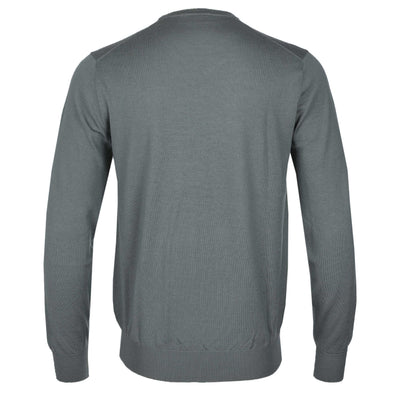 Thomas Maine Crew Neck Knitwear in Sage Green Back