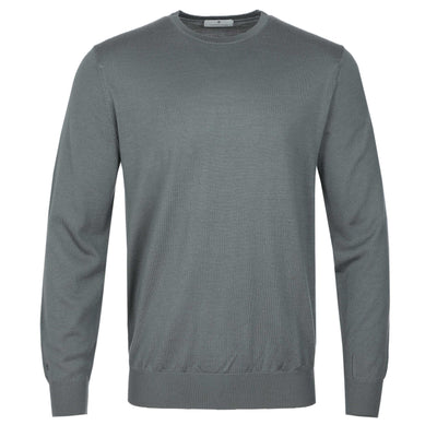Thomas Maine Crew Neck Knitwear in Sage Green