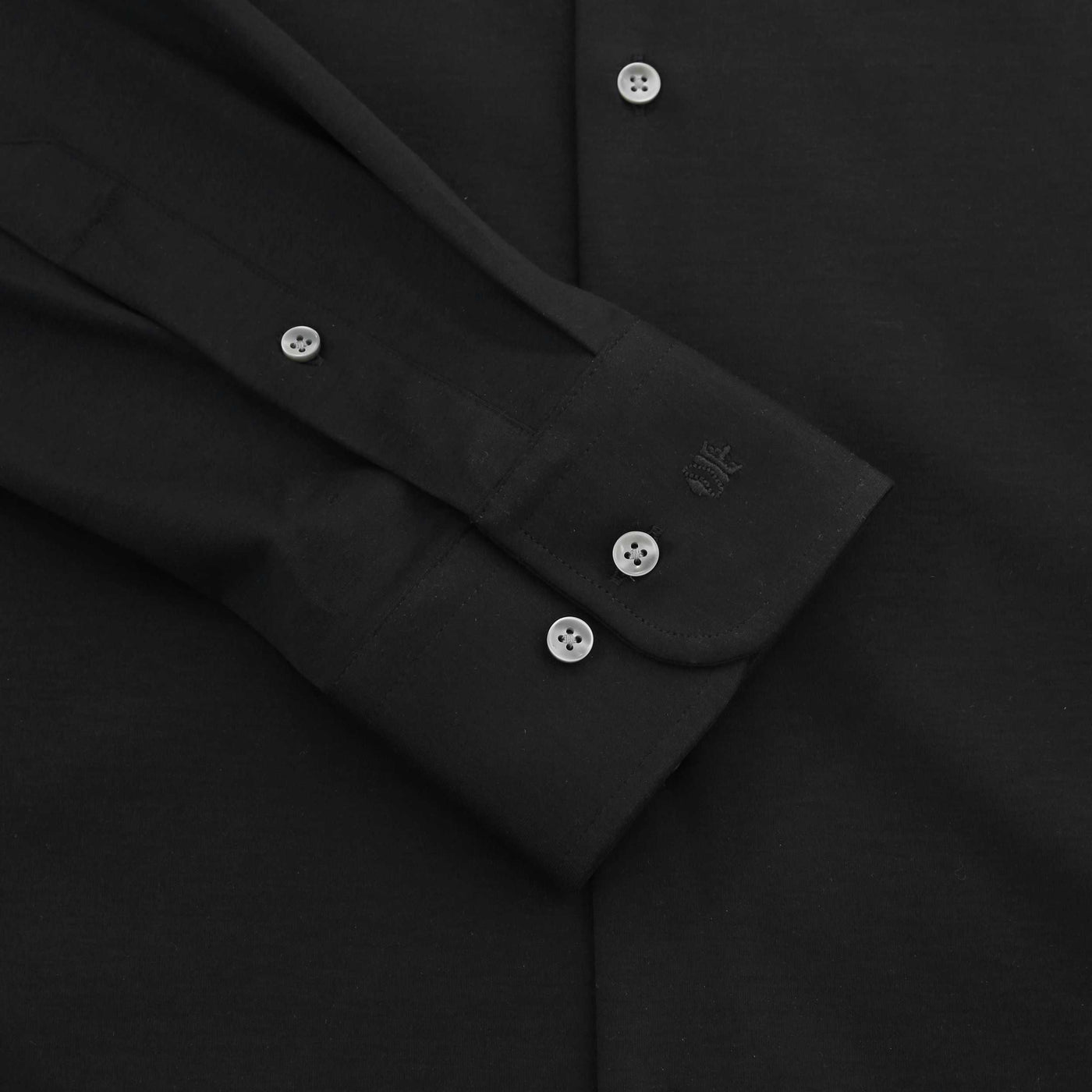 Thomas Maine Roma Modern Stretch Shirt in Black Sleeve