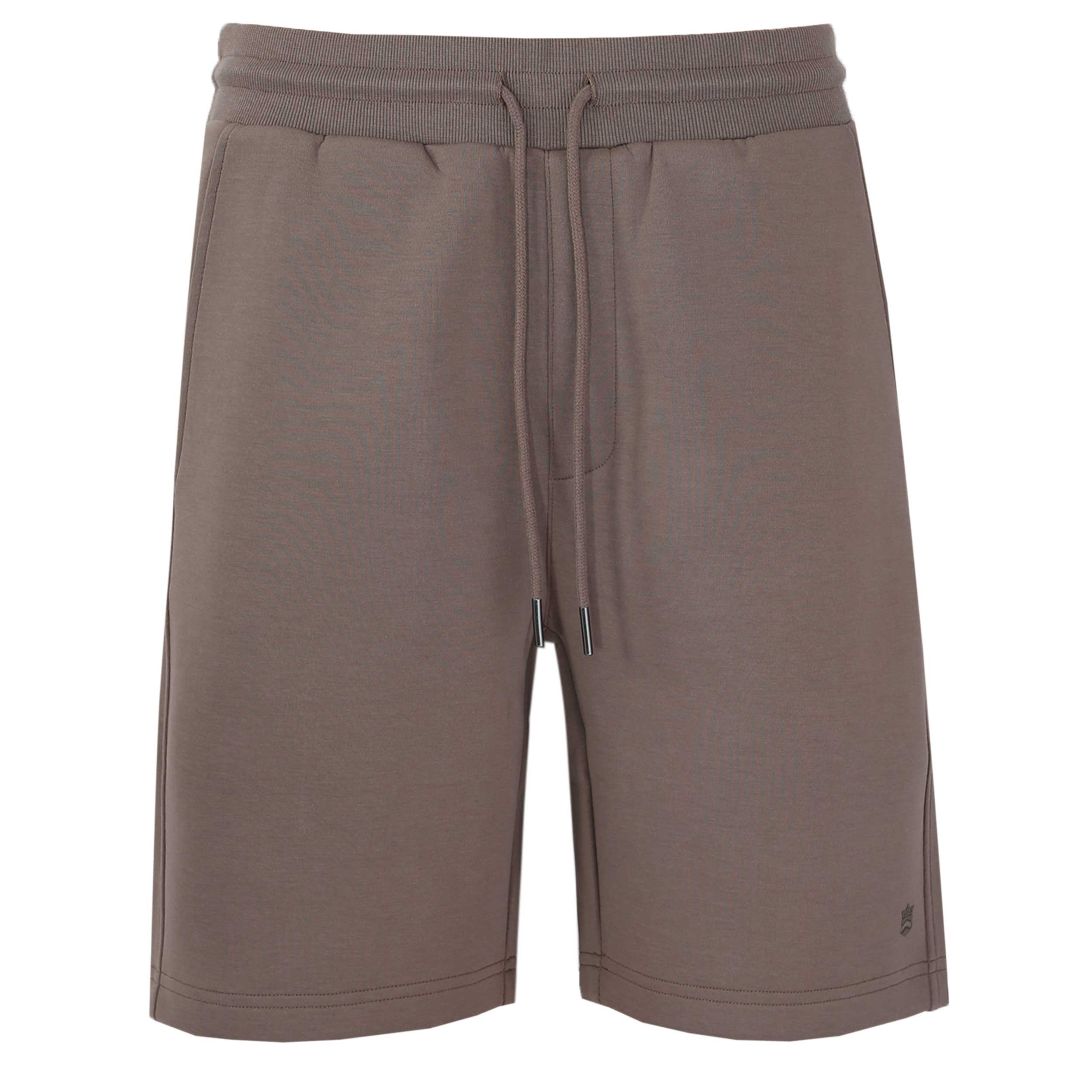 Thomas Maine Interlock Sweat Short in Light Brown