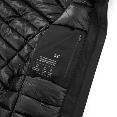 UBR White Heat Ladies Parka in Black Detail