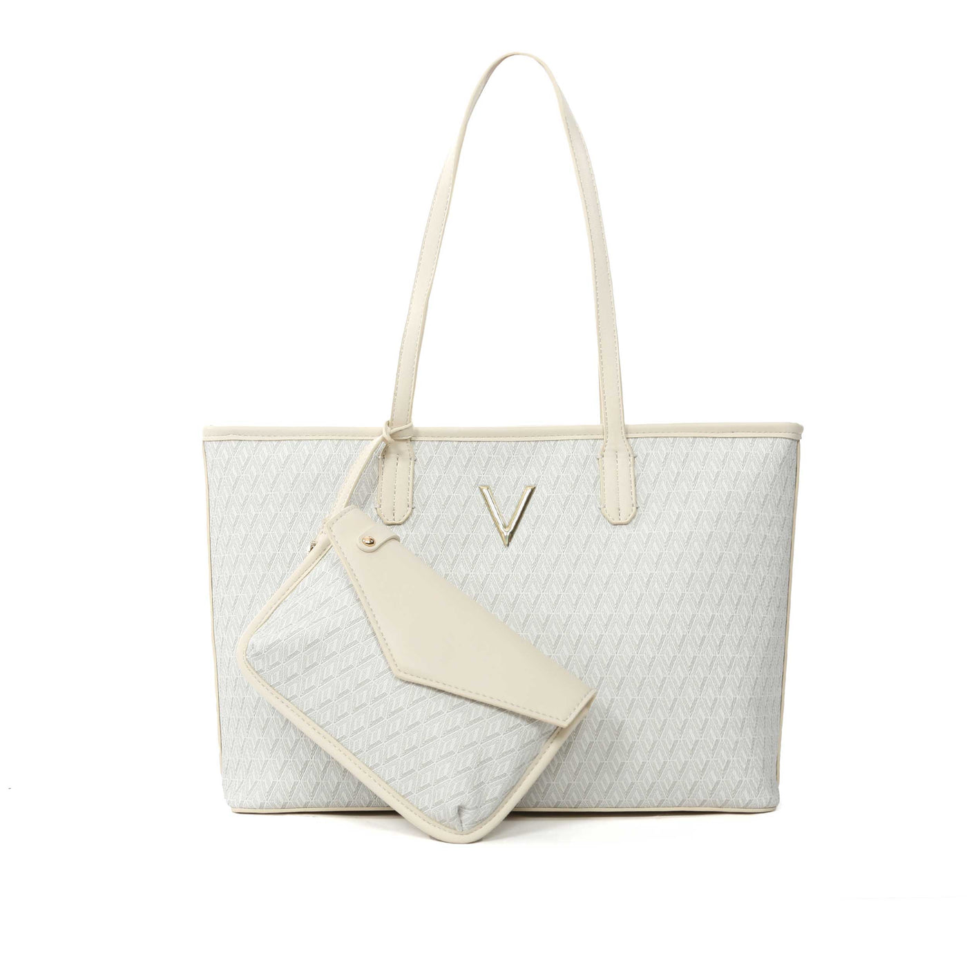 Valentino Bags Queen RE Ladies Tote Bag in Ecru