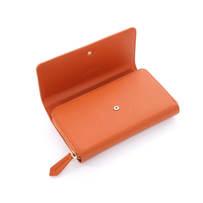 Valentino Bags Zero RE Ladies Cross Body Purse in Arancio Orange Press Stud