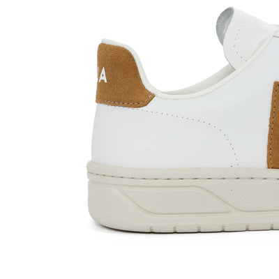 Veja V-12 Trainer in Extra White & Camel Branding