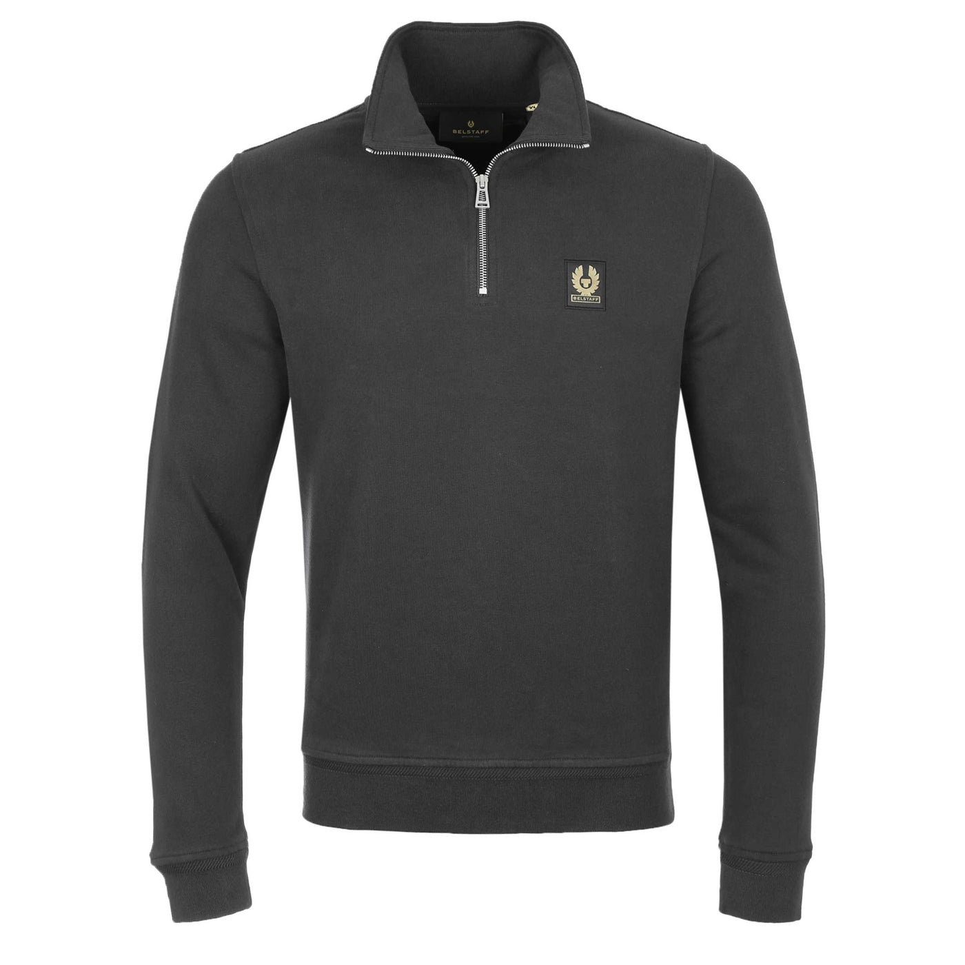 Belstaff Quarter Zip Sweat Top in Black