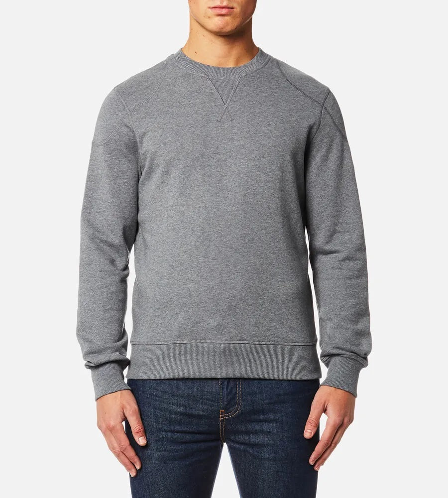 Belstaff Jefferson Sweat Top in Dark Grey Melange