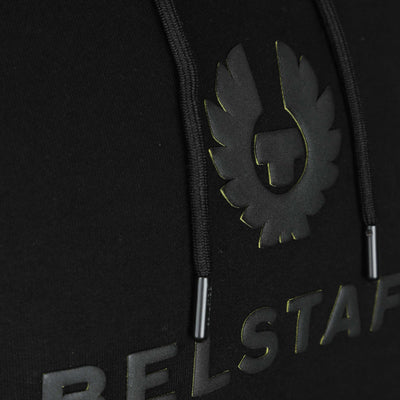 Belstaff Signature Hoodie Sweat Top in Black & Neon Yellow