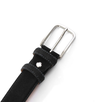 Huxley Tanner Palmer Suede Belt in Black Buckle