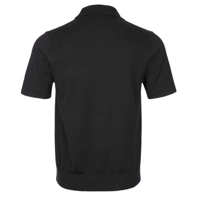 Paul Smith SS Polo Knitwear in Black Back