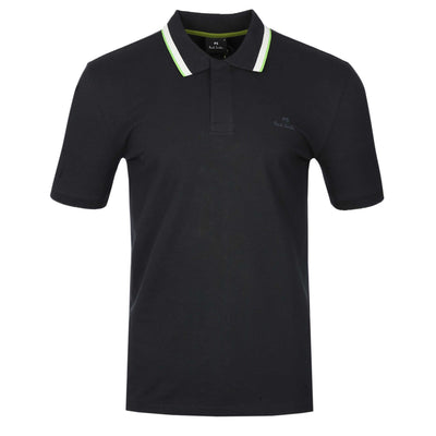 Paul Smith Embroidered Logo Polo Shirt in Black