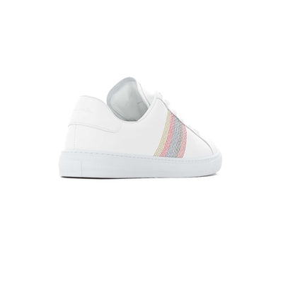 Paul Smith Embroidered Stripes Trainer in White Heel