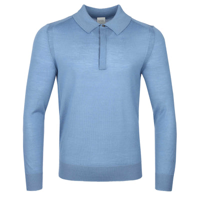 Paul Smith LS Polo Knitwear in Airforce Blue