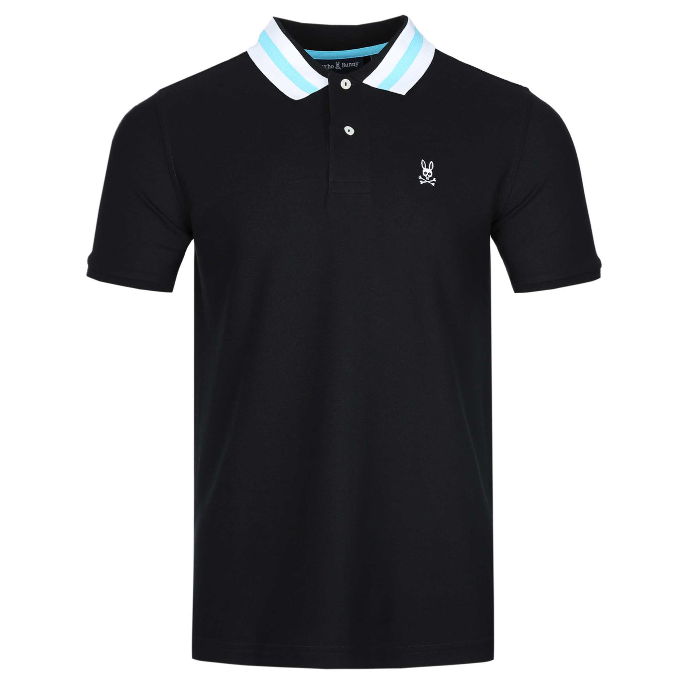 Psycho Bunny Alva Fashion AOP Polo Shirt in Black