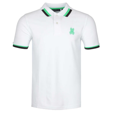 Psycho Bunny Pisani Fashion Polo Shirt in White