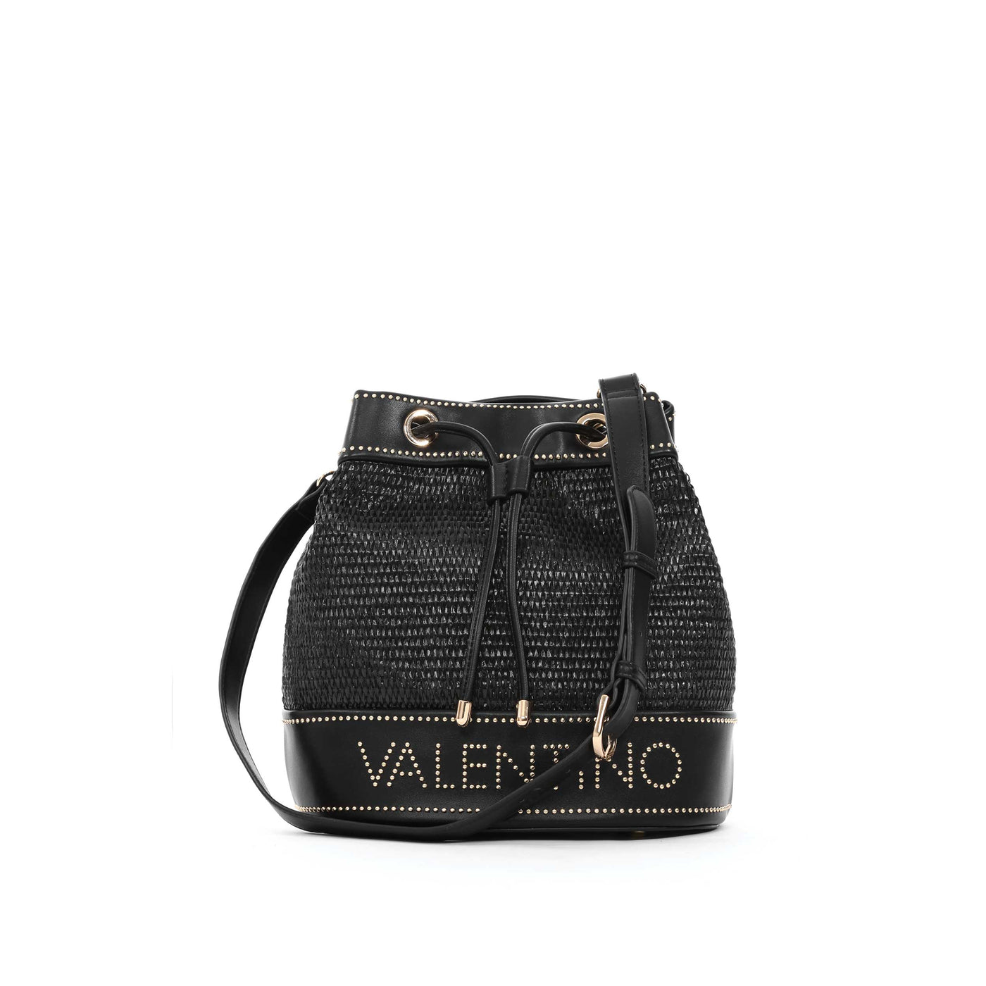 Valentino Bags Float Ladies Bucket Bag in Black Front