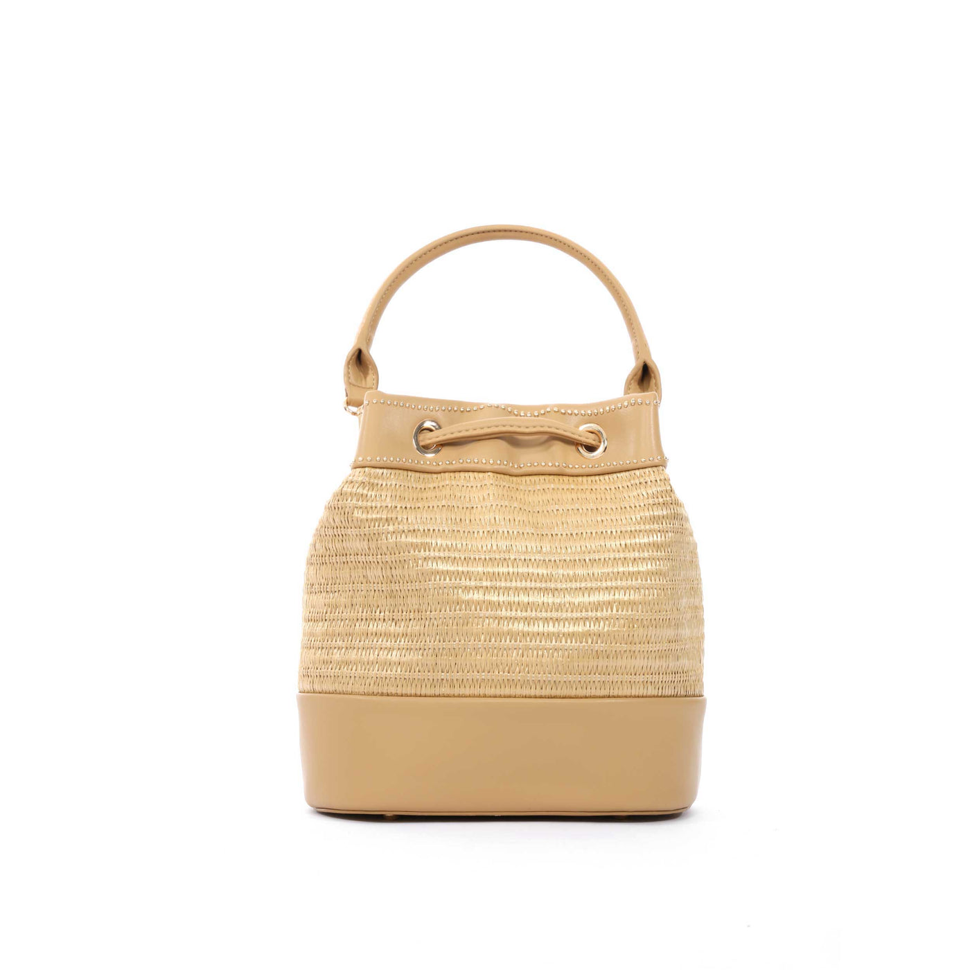 Valentino Bags Float Ladies Bucket Bag in Natural Back