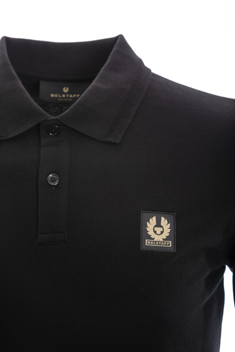 Belstaff Long Sleeve Polo Shirt in Black